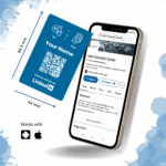 NFC Linkedin Business Card - Digital - Blue and White-Simple (4)