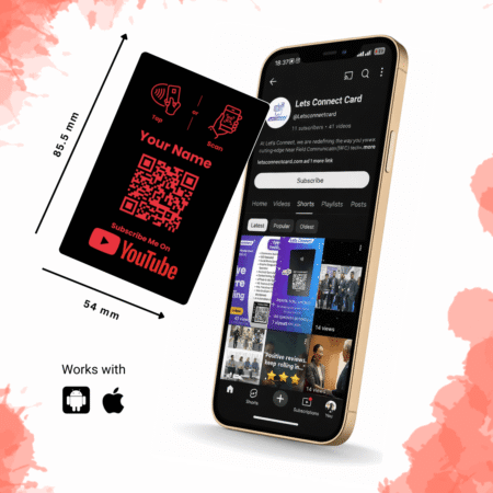 Youtube Business Card with NFC QR Code